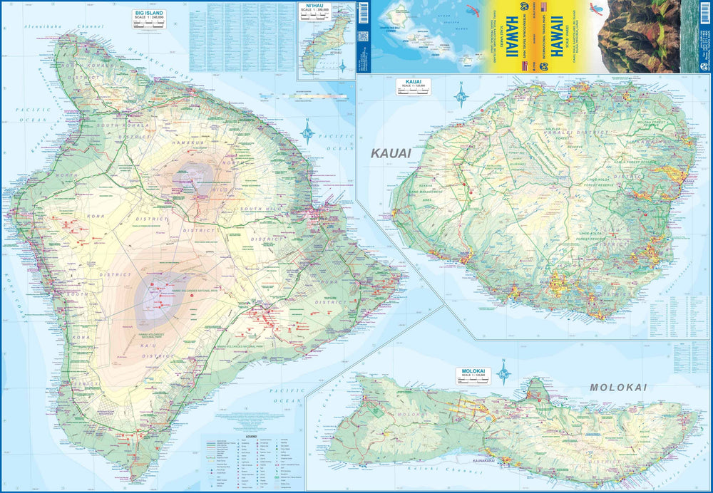 Carte de voyage - Iles Hawaii | ITM carte pliée ITM 