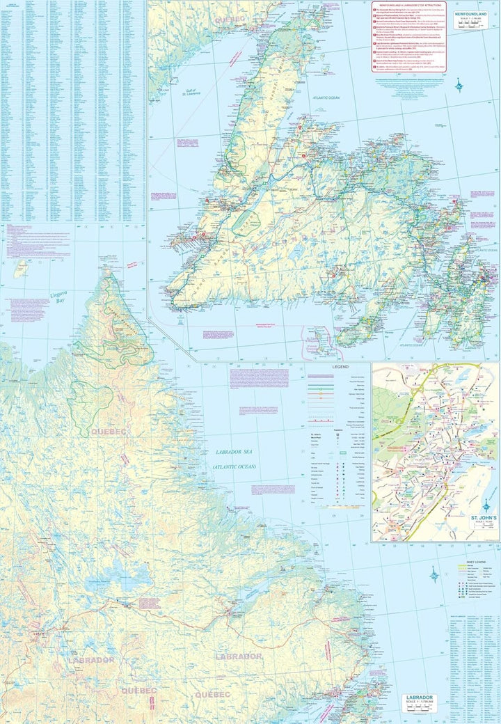 Carte de voyage imperméable - Canada Atlantique | ITM carte de voyage ITM 