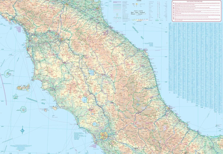 Carte de voyage - Italie Centrale & Plan de Rome | ITM carte pliée ITM 