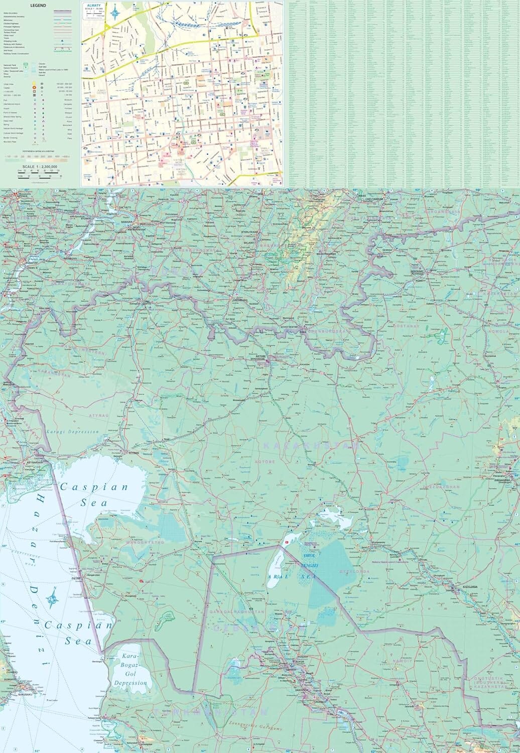 Carte de voyage - Kazakhstan | ITM carte de voyage ITM 