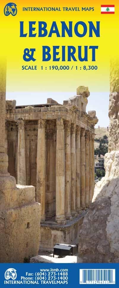 Carte de voyage - Liban & Plan de Beyrouth | ITM carte pliée ITM 