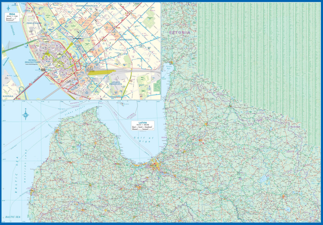Carte de voyage - Lituanie & Lettonie | ITM carte pliée ITM 