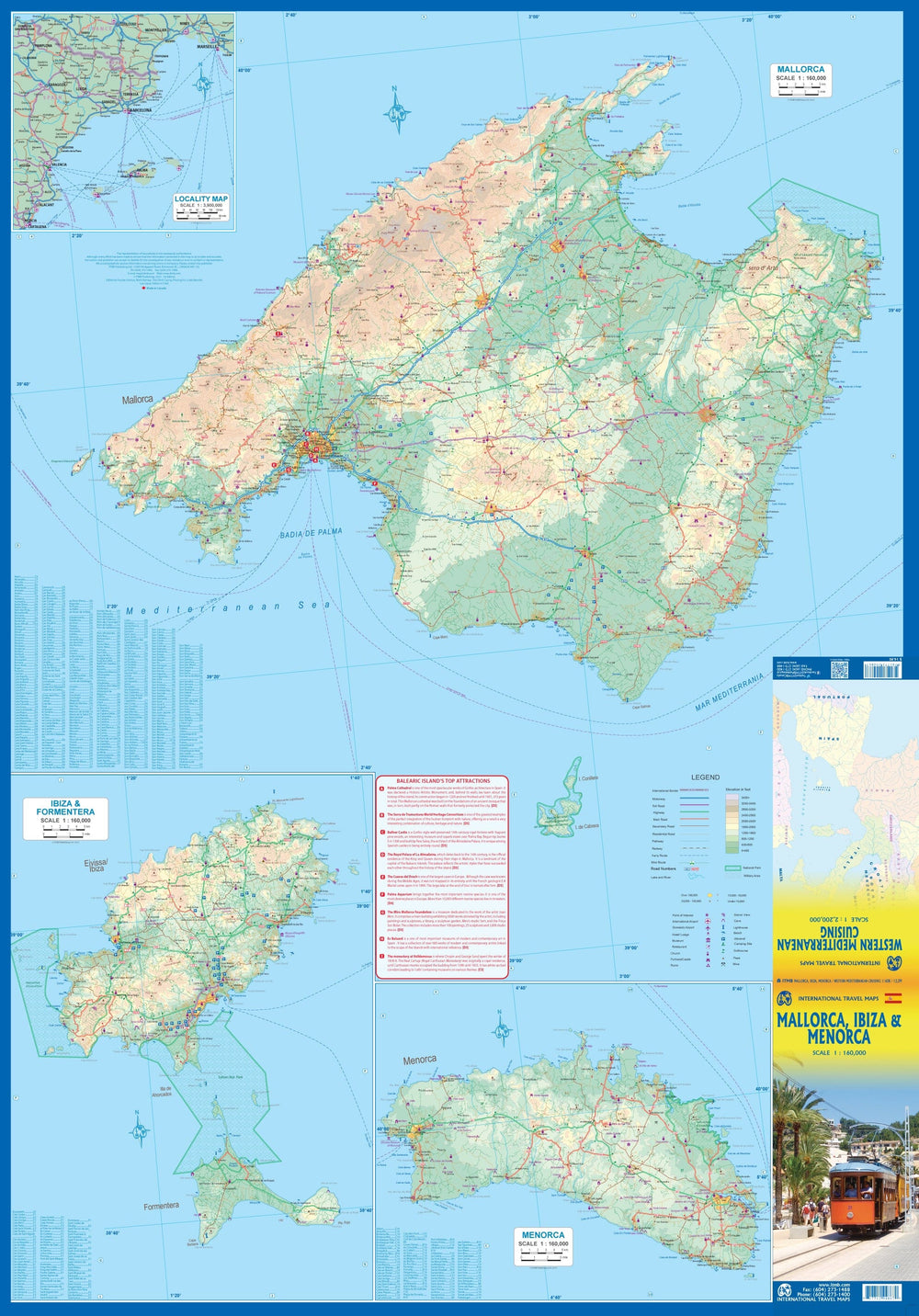 Carte de voyage - Majorque, Ibiza & Minorque | ITM carte pliée ITM 