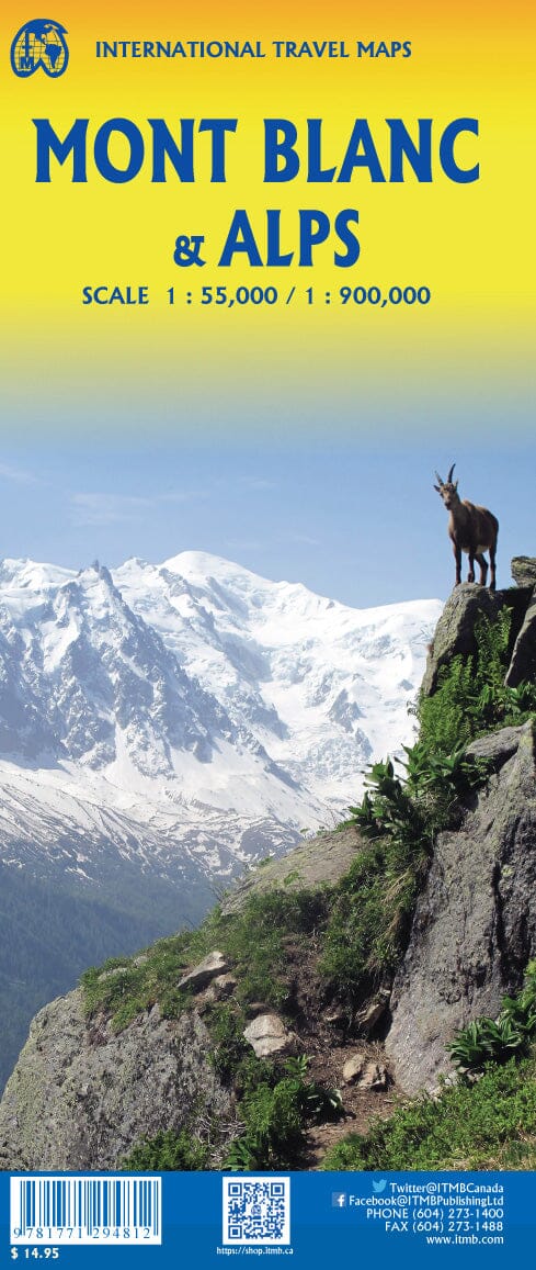 Carte de voyage - Mont Blanc & Alpes | ITM carte pliée ITM 