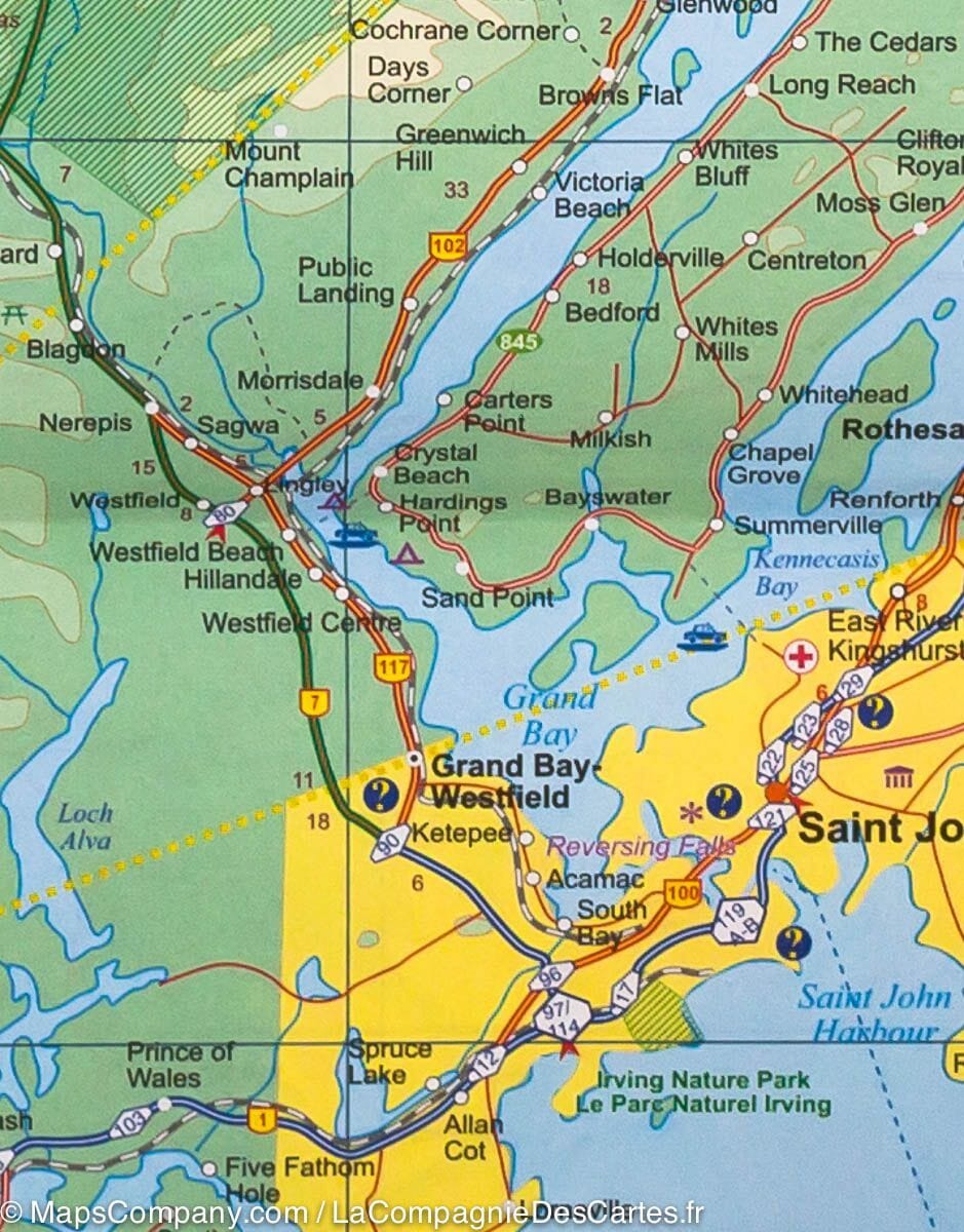 Carte de voyage - Nouveau-Brunswick (Canada) | ITM carte pliée ITM 