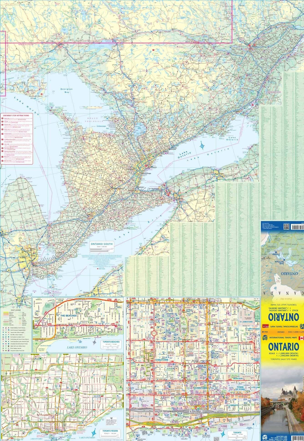 Carte de voyage - Ontario (Canada) | ITM carte pliée ITM 