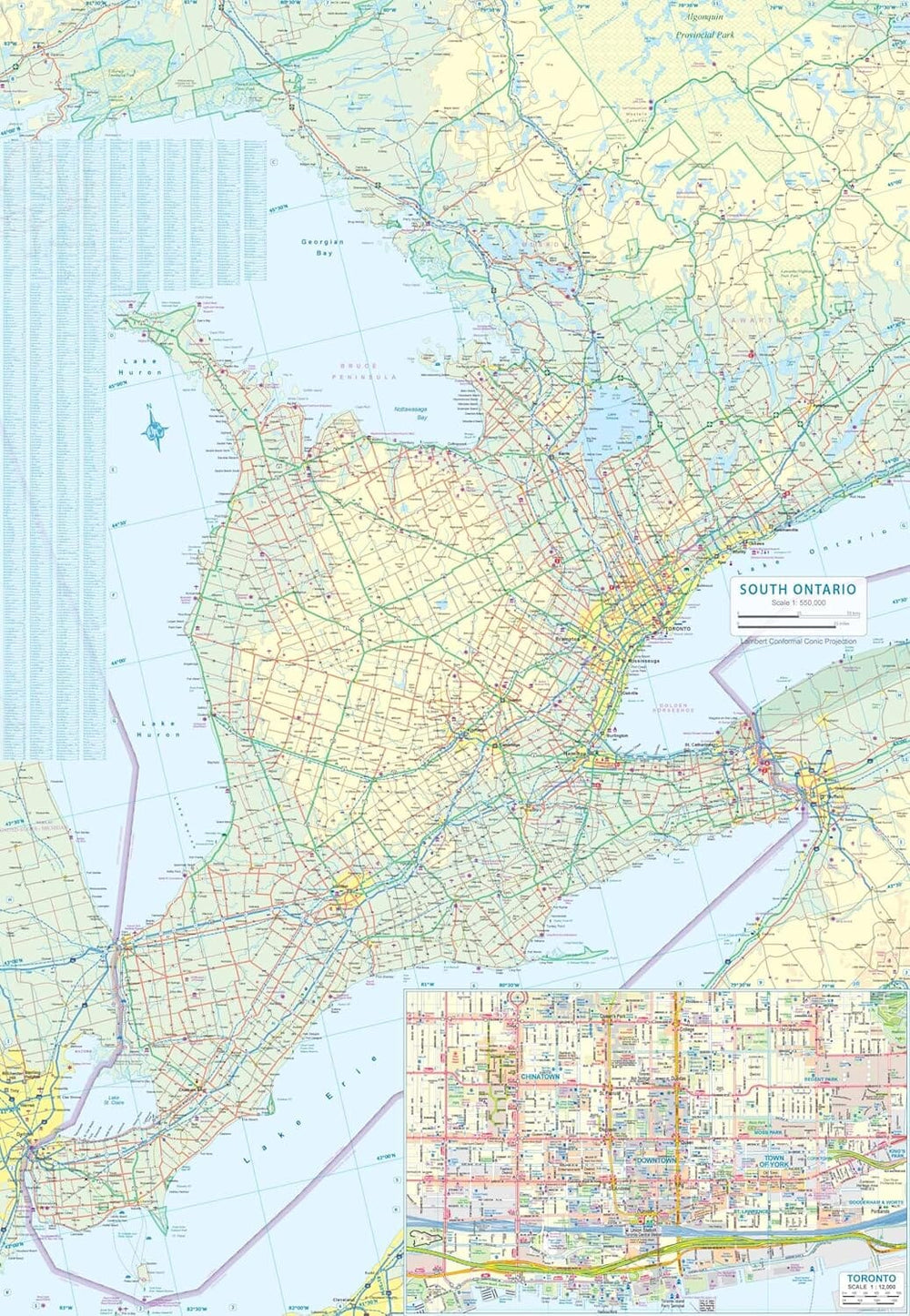 Carte de voyage - Ontario Sud (Canada) | ITM carte pliée ITM 