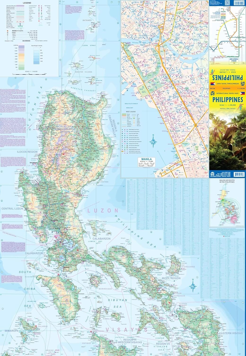 Carte de voyage - Philippines | ITM carte pliée ITM 