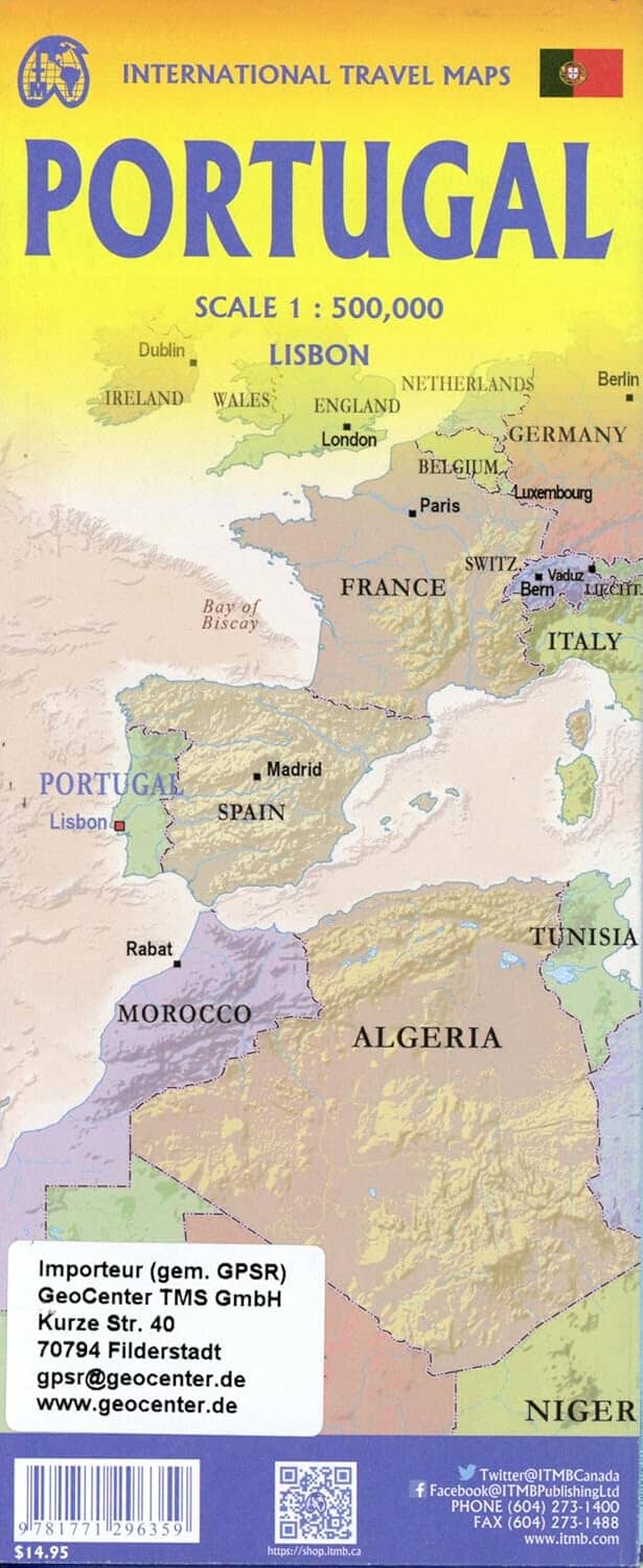Carte de voyage - Portugal | ITM carte pliée ITM 