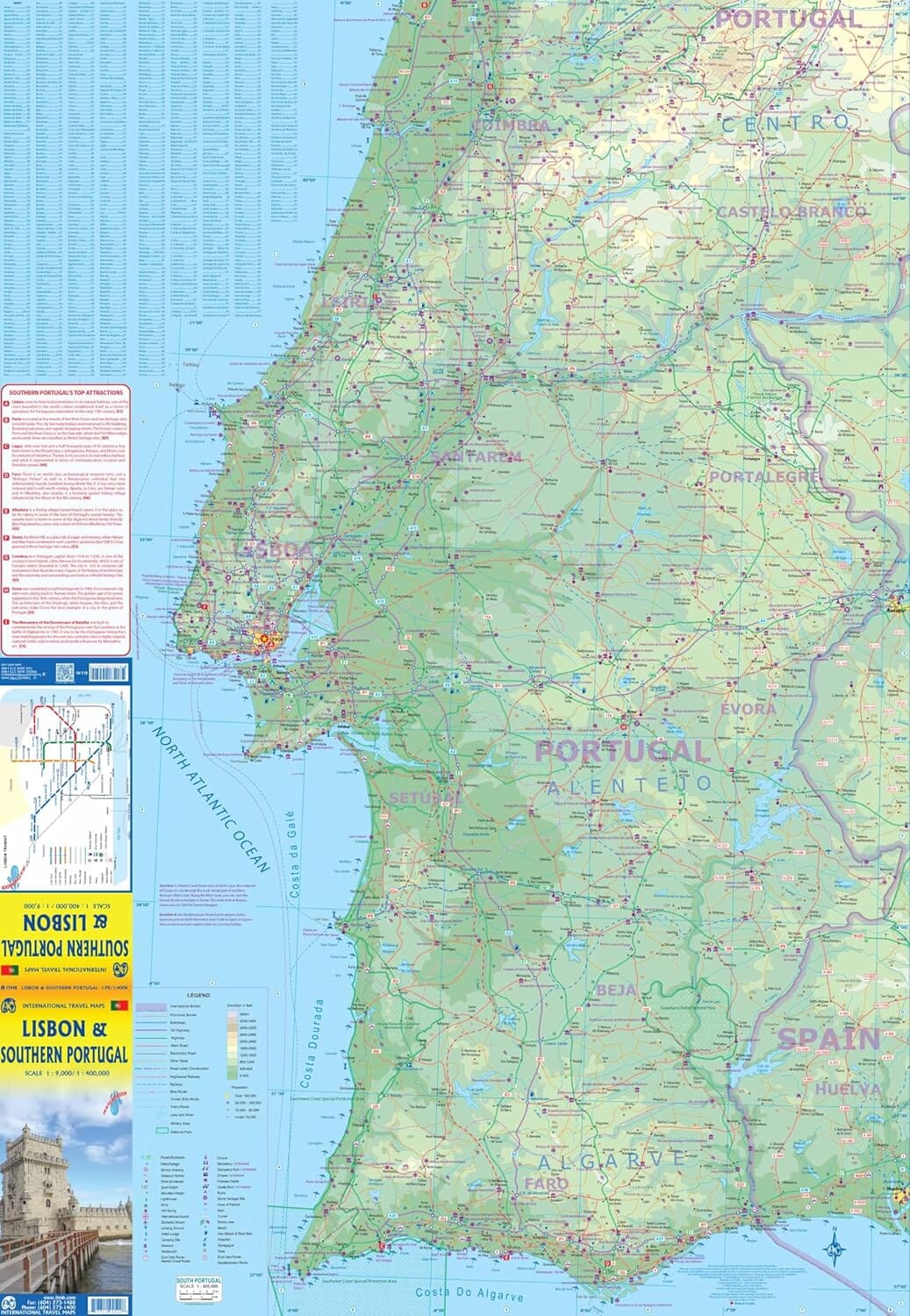 Carte de voyage - Portugal & Plan de Lisbonne | ITM carte de voyage ITM 