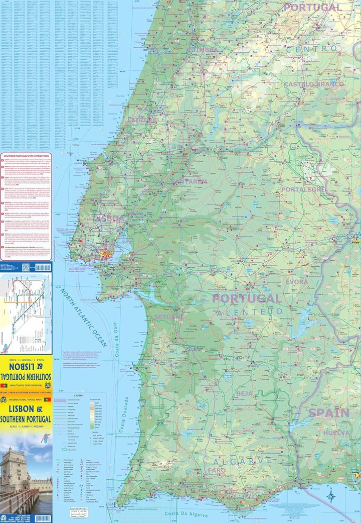 Carte de voyage - Portugal & Plan de Lisbonne | ITM carte de voyage ITM 