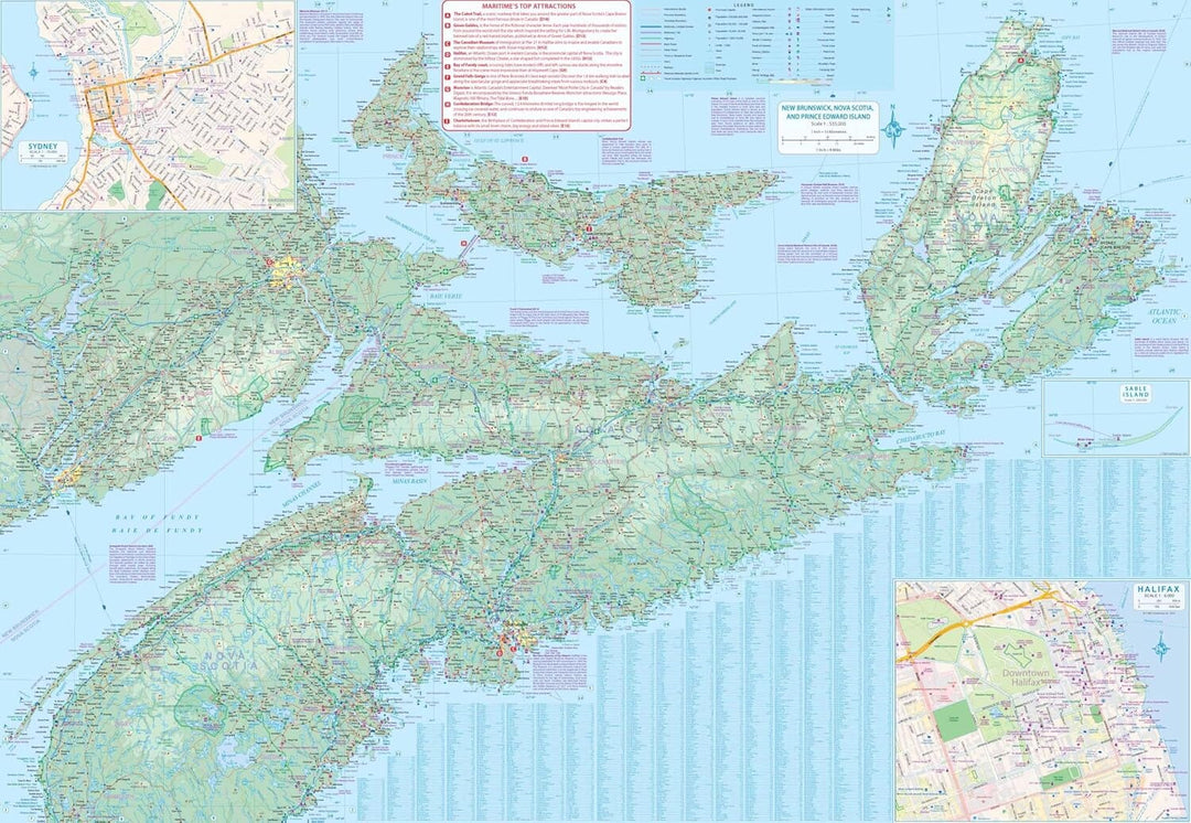 Carte de voyage - Provinces Maritimes (Canada) | ITM carte pliée ITM 