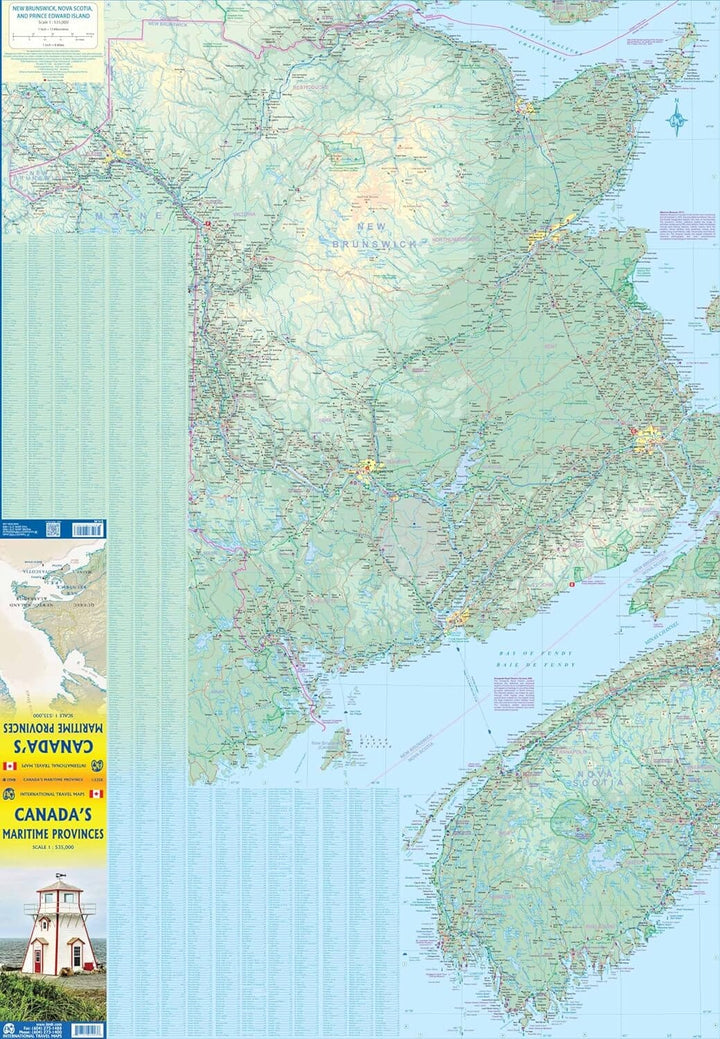 Carte de voyage - Provinces Maritimes (Canada) | ITM carte pliée ITM 