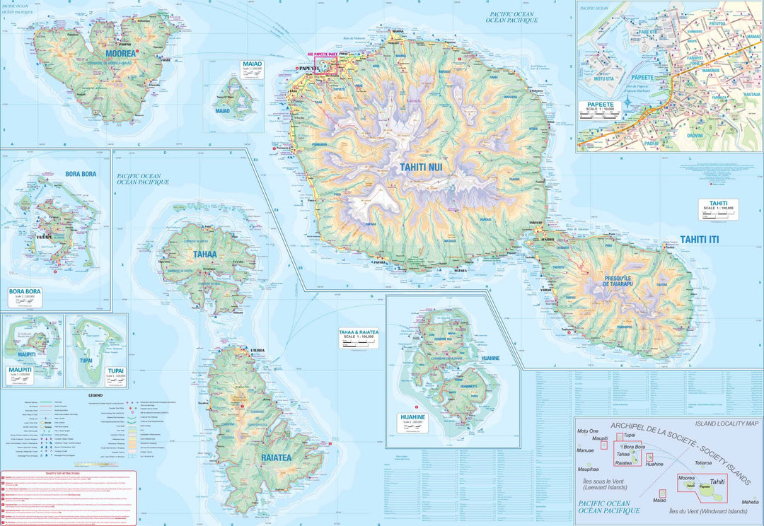 Carte de voyage - Tahiti & Croisière polynésienne | ITM carte pliée ITM 