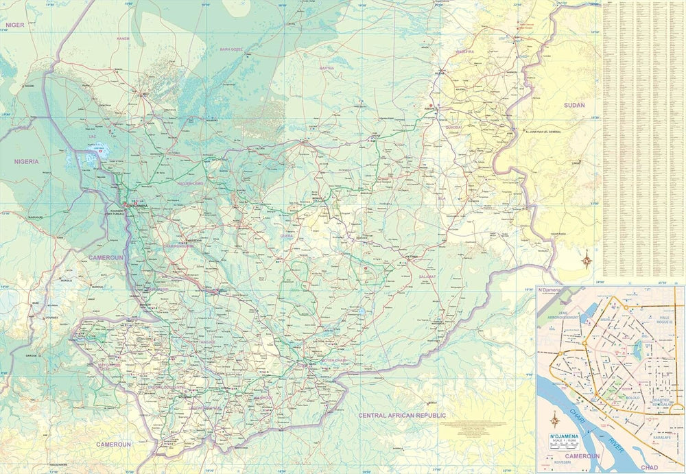 Carte de voyage - Tchad | ITM carte pliée ITM 