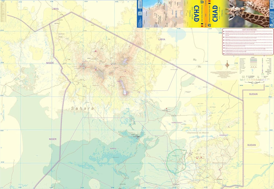 Carte de voyage - Tchad | ITM carte pliée ITM 