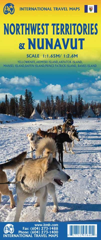 Carte de voyage - Territoires du Nord-Ouest & Nunavut (Canada) | ITM carte pliée ITM 