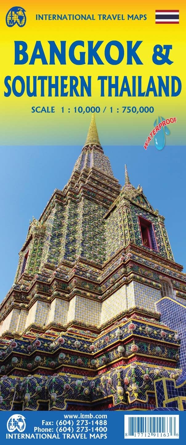 Carte de voyage - Thailande Sud & Plan de Bangkok | ITM carte de voyage ITM 