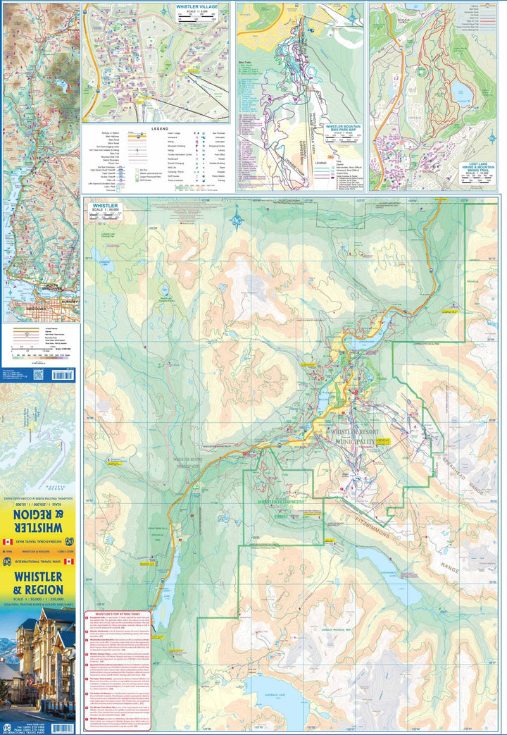 Carte de voyage - Whistler & région (Colombie Britannique) | ITM carte pliée ITM 