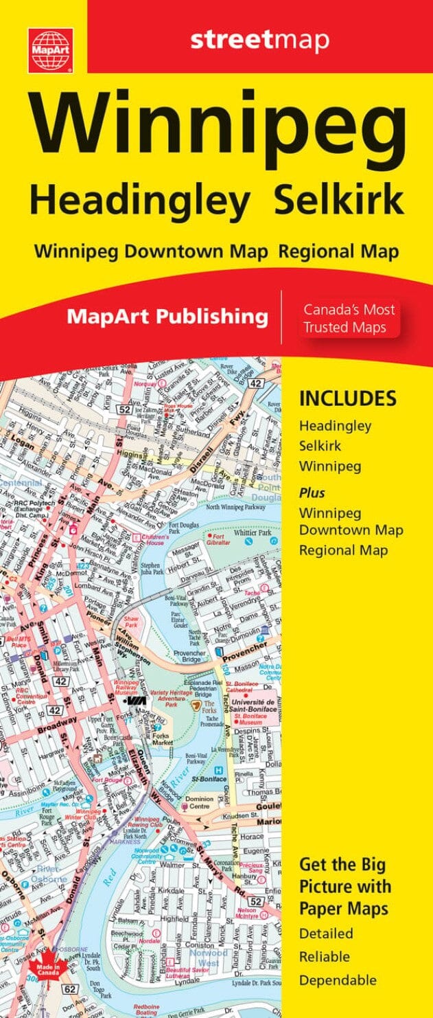 Carte des rues de Winnipeg (Manitoba) | Canadian Cartographics Corporation carte pliée Canadian Cartographics Corporation 