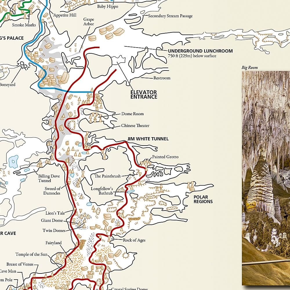 Carte des sentiers du parc national de Carlsbad Caverns, Nouveau-Mexique, # 247 | National Geographic carte pliée National Geographic 