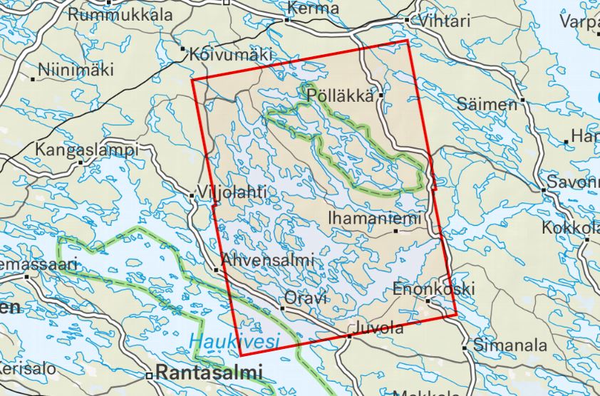 Carte des sports nautiques - Kolovesi & Joutenvesi (Finlande) | Calazo carte pliée Calazo 