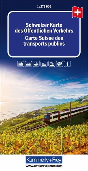 Carte des transports publics en Suisse | Kümmerly & Frey carte pliée Kümmerly & Frey 