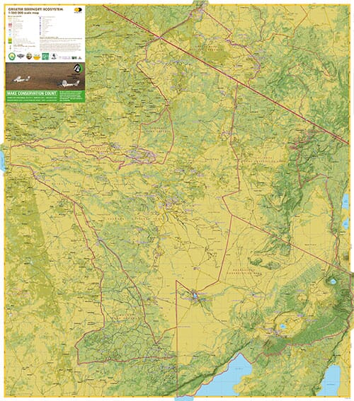 Carte détaillée - Serengeti, Masai Mara, Ngorogoro and Oldupai | Harvey Maps carte pliée Harvey Maps 