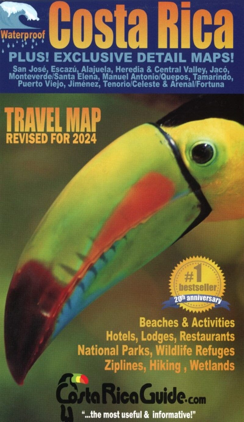 Carte du Costa Rica | Toucan Maps carte pliée Toucan Maps 