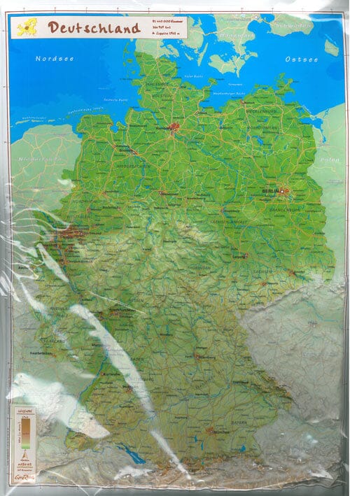Carte en relief petit format - Allemagne - 43,3 X 30,8 cm carte relief petit format Reliefs Editions 