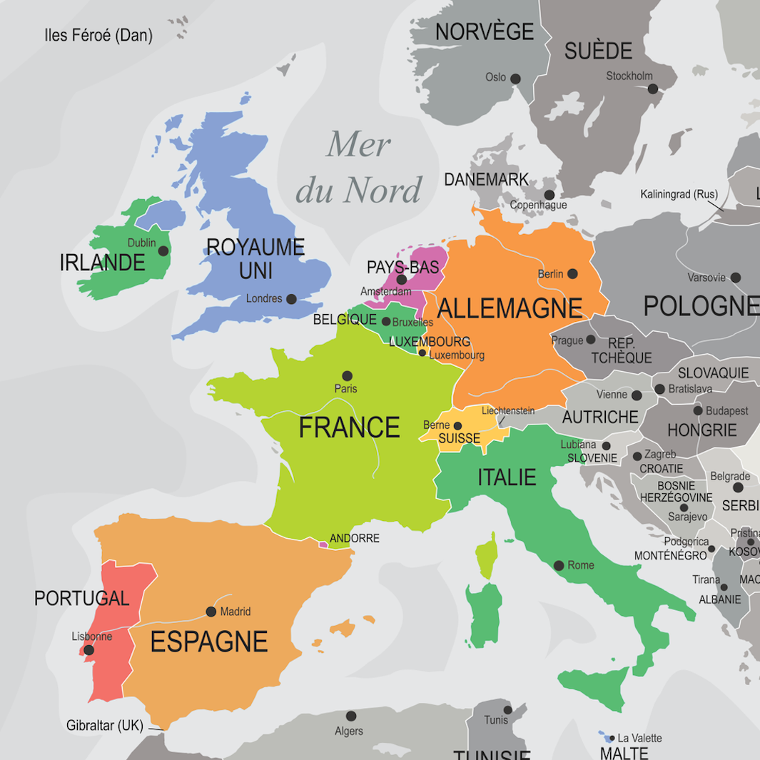 Carte Moderne de l'Europe 