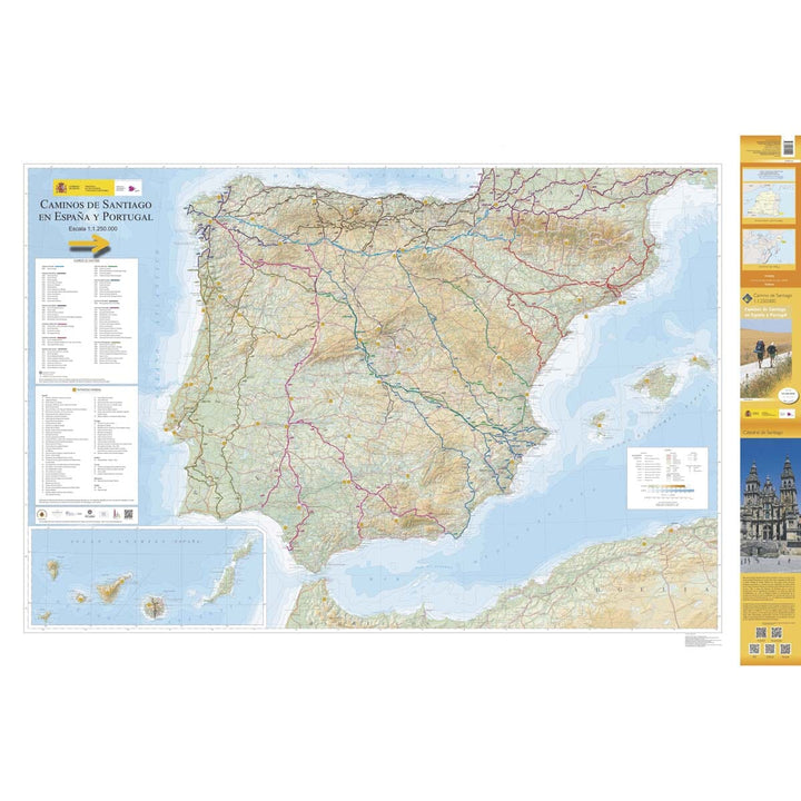 Carte générale - Caminos de Santiago en la Península Ibérica | CNIG carte pliée CNIG 