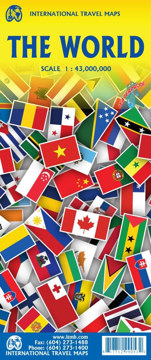 Carte générale (en anglais) - The World (vendue pliée) | ITM carte de voyage ITM 