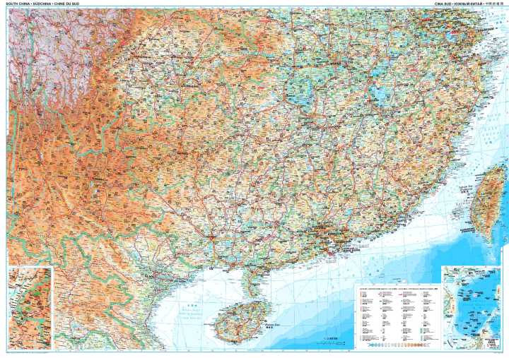 Carte géographique - Chine Sud 1 | Gizi Map carte pliée Gizi Map 