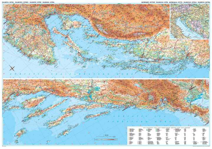 Carte géographique - Dalmatie & Istrie | Gizi Map carte pliée Gizi Map 