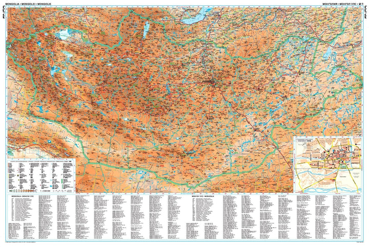 Carte géographique - Mongolie | Gizi Map carte pliée Gizi Map 