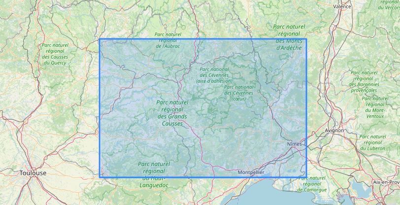 Carte murale en relief - Cévennes et Grands Causses - 61 cm x 41 cm | 3D Map carte relief 3D Map 