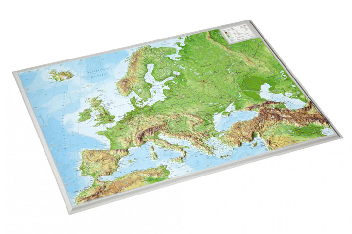 Carte murale en relief - Europe (en anglais) - 39 x 29 cm | Georelief carte relief petit format Georelief 
