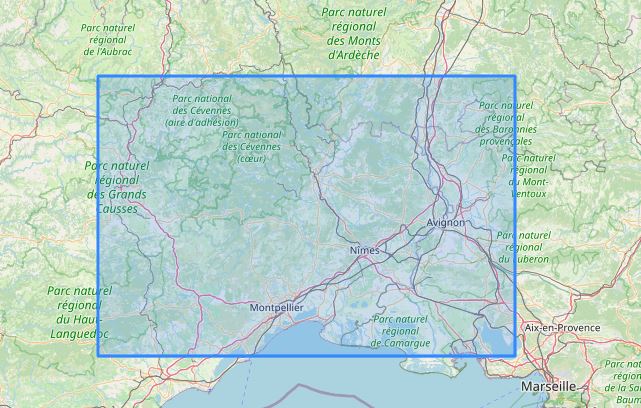 Carte murale en relief - Gard - 61 cm x 41 cm | 3D Map carte relief 3D Map 