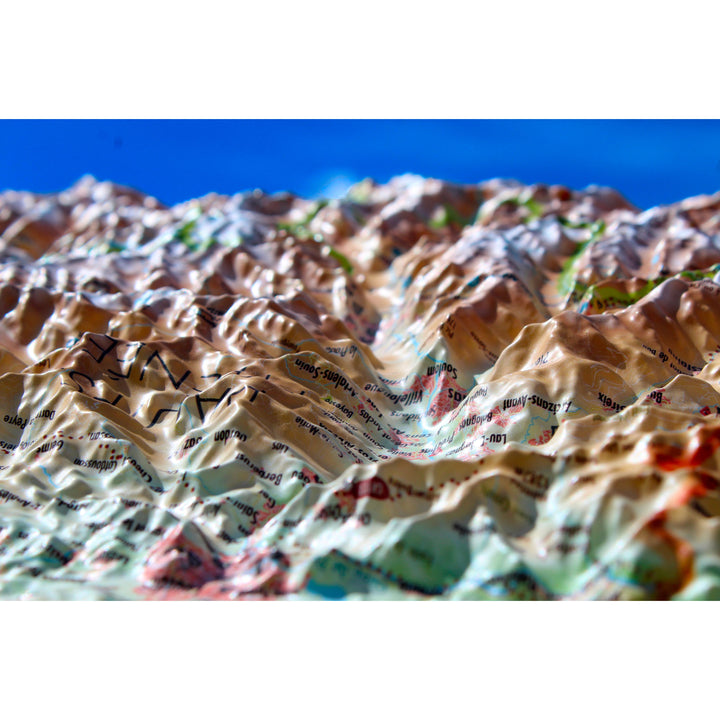 Carte murale en relief - Hautes-Pyrénées - 61 cm x 41 cm | 3D Map carte relief 3D Map 