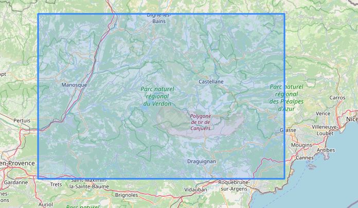 Carte murale en relief - Le Parc Naturel Régional du Verdon - 61 cm x 41 cm | 3D Map carte relief 3D Map 