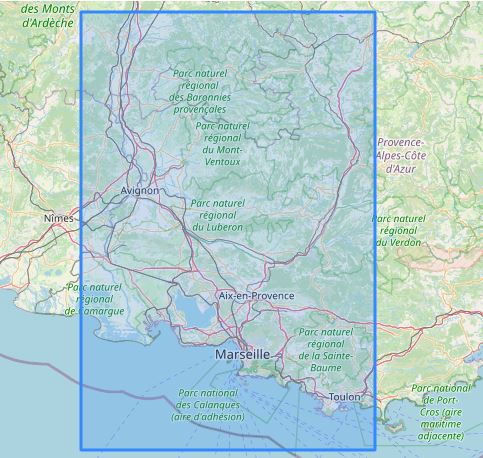 Carte murale en relief - Massifs de Provence - 41 cm x 61 cm | 3D Map carte relief 3D Map 