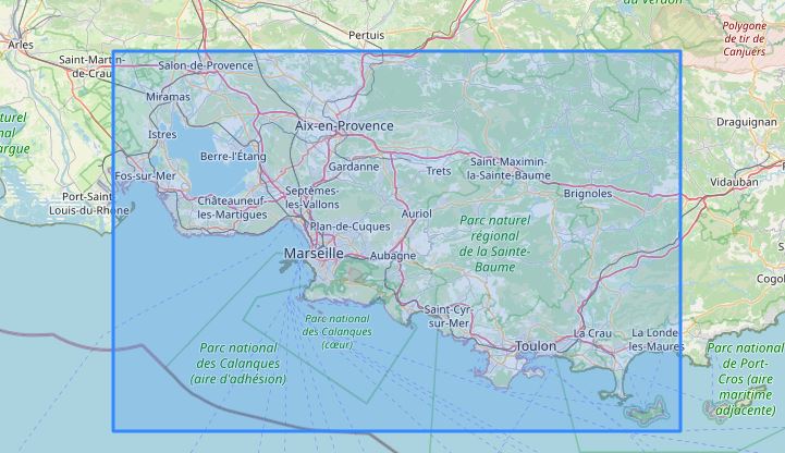 Carte murale en relief - Sainte Victoire & Sainte-Baume - 61 cm x 41 cm | 3D Map carte relief 3D Map 