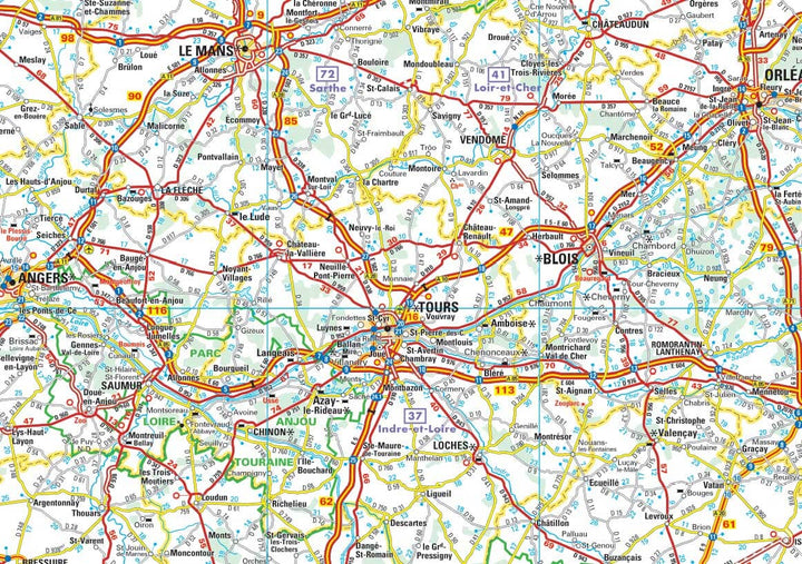 Carte murale – France routière (110 x 100 cm) | Blay Foldex carte murale hors dimensions Blay Foldex 
