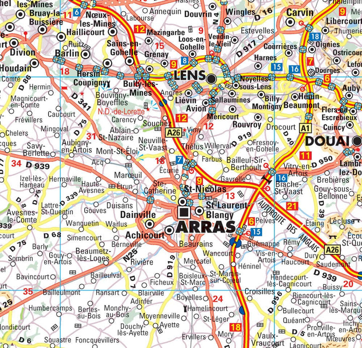 Carte murale – France routière, Quart Nord-Est (100 x 100 cm) | Blay Foldex carte murale hors dimensions Blay Foldex 