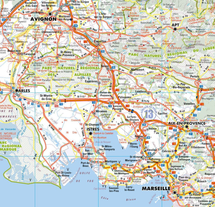 Carte murale – France routière, Quart Sud-Est (100 x 100 cm) | Blay Foldex carte murale hors dimensions Blay Foldex 