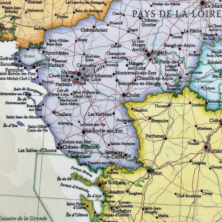 Carte murale - France, style classique - 42 x 60 cm | Maps International carte murale petit tube Maps International 