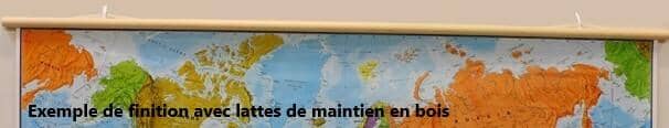 Carte murale plastifiée avec lattes de maintien en bois - Amérique du Sud politique - 120 x 100 cm | Maps International carte murale hors dimensions Maps International 