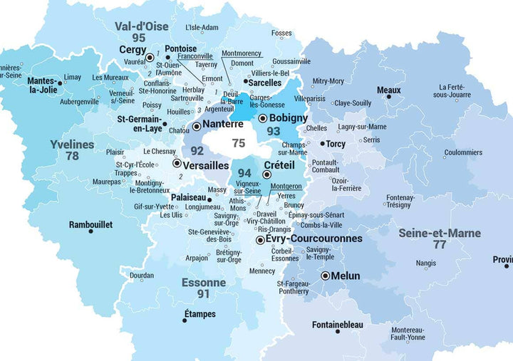 Carte murale plastifiée - France administrative (90 x 96 cm) | Blay Foldex carte murale hors dimensions Blay Foldex 