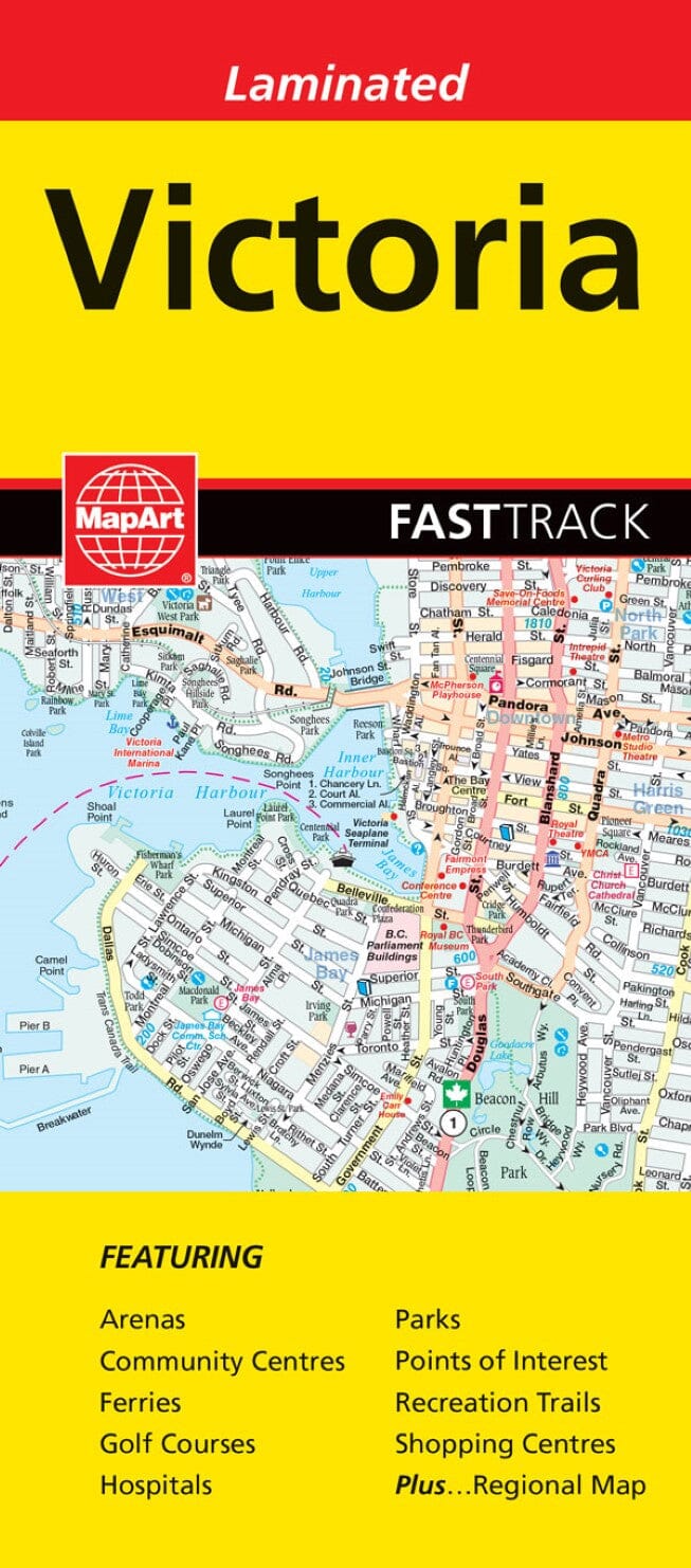 Carte plastifiée Fast Track - Victoria | Canadian Cartographics Corporation carte pliée Canadian Cartographics Corporation 